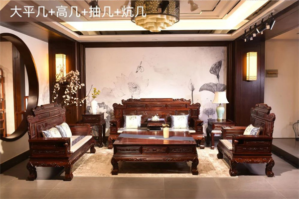传世经典红木大成尚品：财源滚滚红木沙发，助您财源广进步步高！